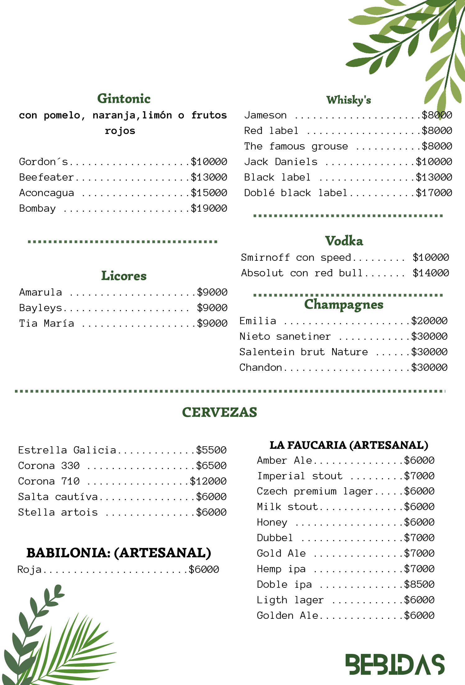 Tragos y Cervezas